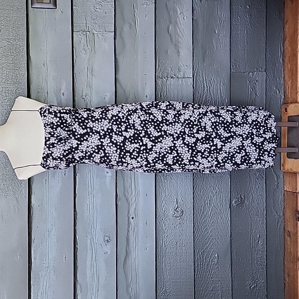 Ultra Flirt Black and White Floral Maxi Dress